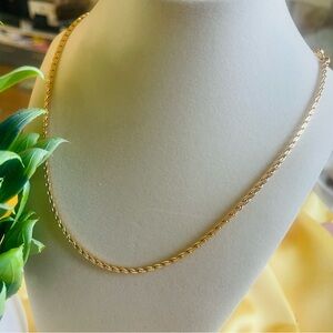 Fashion Jewelry 18K Gold Tone Rope Chain Necklace for Women
